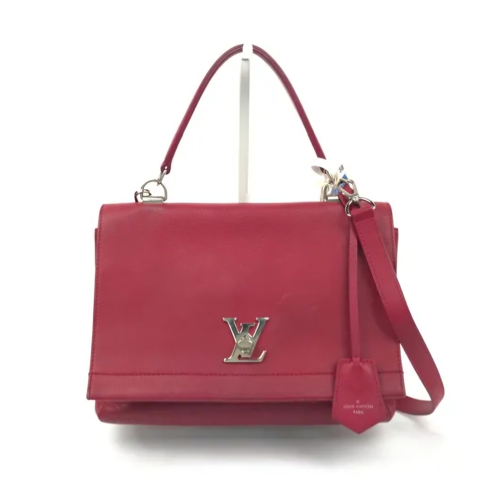 Louis Vuitton Lockme BB Cherry Red 2 Way Bag Authentic